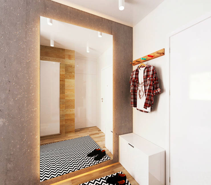 Pasillos y recibidores de estilo  por IK-architects