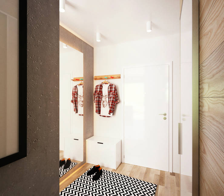 Pasillos y recibidores de estilo  por IK-architects