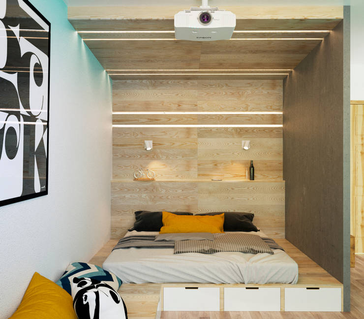 Dormitorios de estilo  por IK-architects