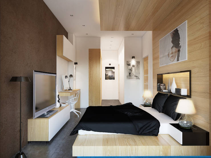  غرفة نوم تنفيذ İNDEKSA Mimarlık İç Mimarlık İnşaat Taahüt Ltd.Şti.