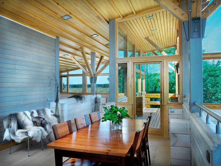 Wohlfühlhaus:  Terrasse von Woody-Holzhaus - Kontio