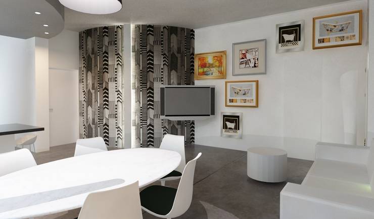 Ridistribuire gli spazi: da appartamento anni 60 a moderno con ... Parete living