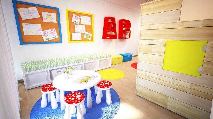 ​Quarto de Brincar - projeto 3D:   por Ângela Pinheiro Home Design