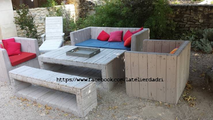 L\'atelier d\'Adri - Salon de jardin - Bois de palettes by l\'atelier d ... L\'atelier d\'Adri - Salon de jardin - Bois de palettes by l\'atelier d ...