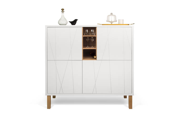 Niche with pattern cupboard - with legs: Sala de jantar  por Temahome