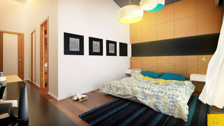 Penintdesign İç Mimarlık  – Erbek Nif 3+1 Villa için Tasarımlar - Üst Kat:  tarz Yatak Odası