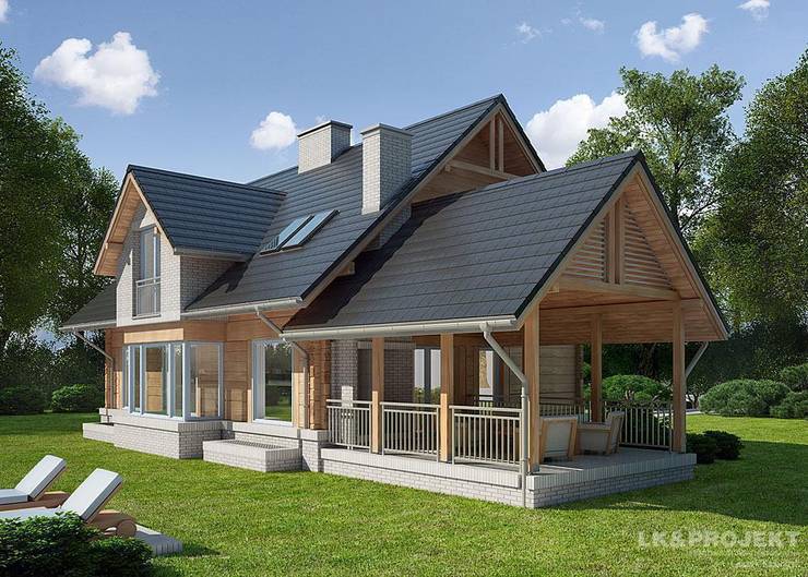 Casas de madera de estilo  por LK & Projekt Sp. z o.o.