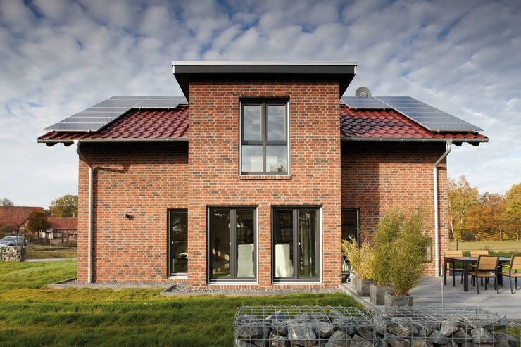 Projekty,  Dom jednorodzinny zaprojektowane przez FingerHaus GmbH - Bauunternehmen in Frankenberg (Eder)