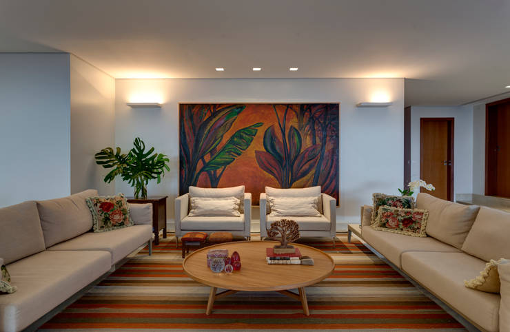 Sala de Estar: Sala de estar  por Lage Caporali Arquitetas Associadas