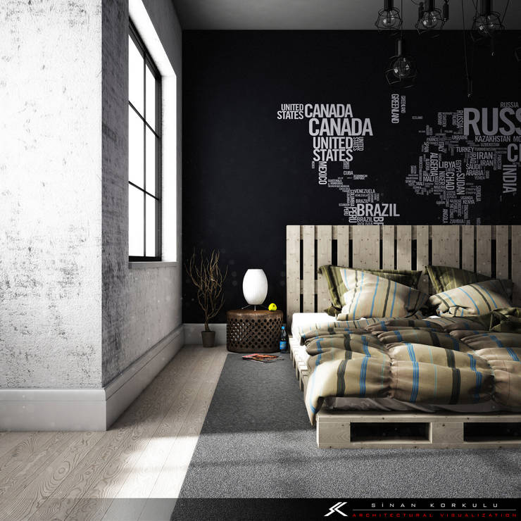 SK ARCHITECTURAL VISUALIZATION – BEDROOM:  tarz Yatak Odası
