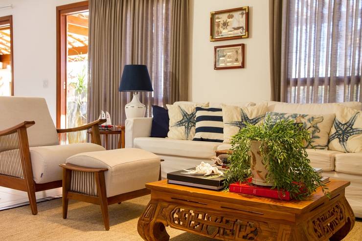 Salas / recibidores de estilo  por Jamile Lima Arquitetura