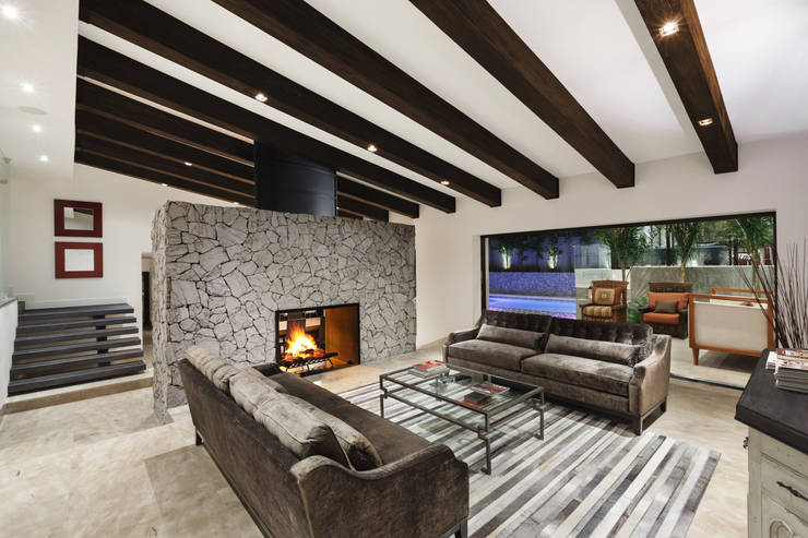 16 Formas preciosas de revestir las paredes del living con piedra