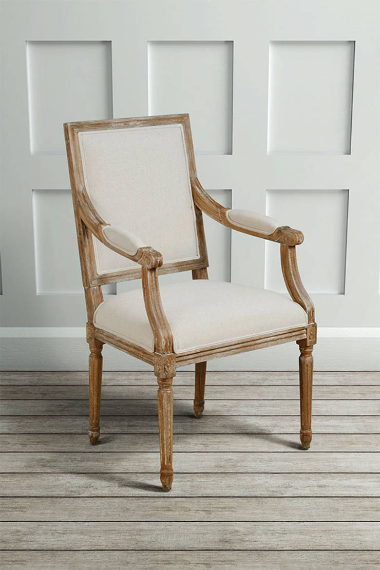 French Louis Style Shabby Chic Oak Oval Dining Occasional Chair