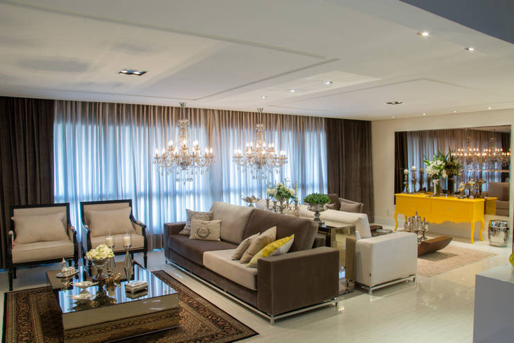  Woonkamer door Michele Moncks Arquitetura