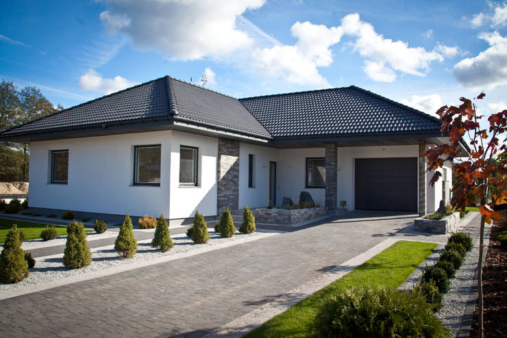 Casas de estilo  por Biuro Projektów MTM Styl - domywstylu.pl
