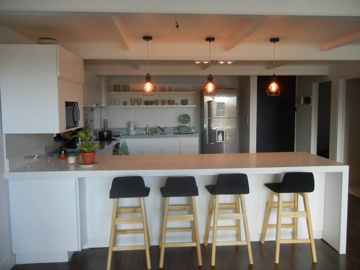 Barra desayunadora en la cocina, todos queremos una