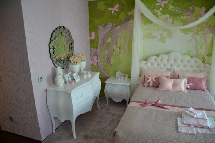 Projeto e Decoração  – Quarto Princesa: Quartos de criança modernos por Detalhes & Design
