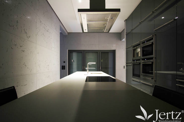 Betonoptik Wandgestaltung Küche von Wandmanufaktur | homify Betonoptik Wandgestaltung Küche von Wandmanufaktur | homify