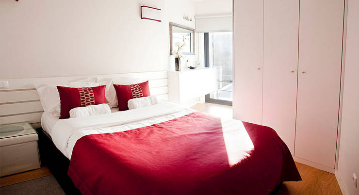 Edifício habitacional: Quartos ecléticos por Alves Dias arquitetos