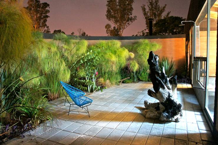 Casa Estudio Sabinos, Juan Carlos Loyo Arquitectura Juan Carlos Loyo Arquitectura モダンデザインの テラス