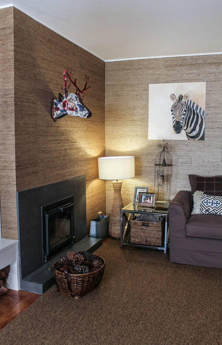 Casa particular: Salas de estar rústicas por Gavetão- Decoração de Interiores