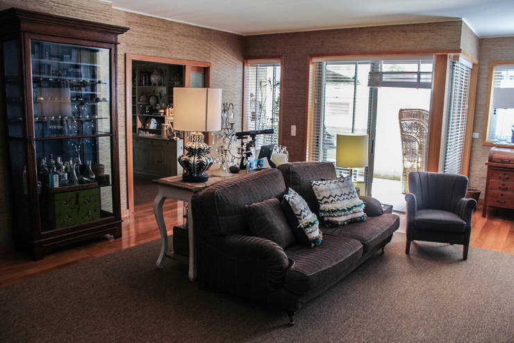 Casa particular: Salas de estar rústicas por Gavetão- Decoração de Interiores