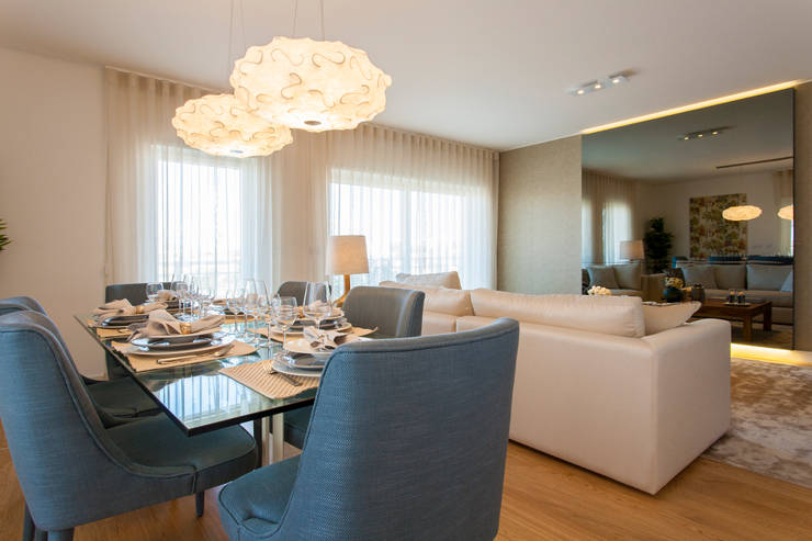 Traço Magenta - Design de Interiores:  tarz Yemek Odası