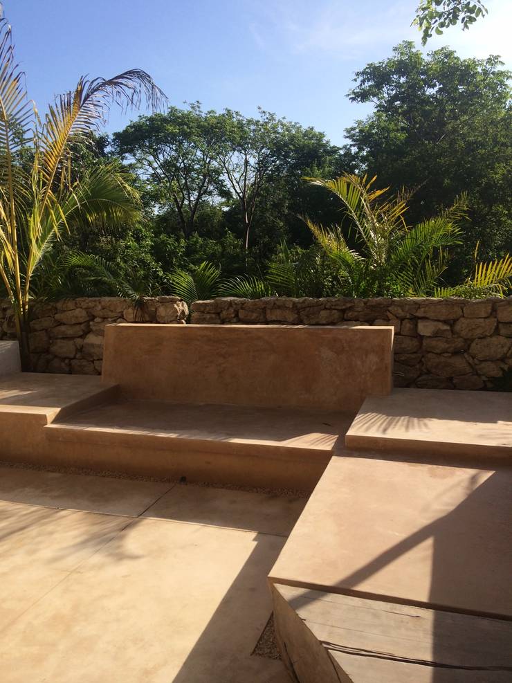 Casa Pich: Salas de estilo  por Degetau Arquitectura y Diseño, Tropical   