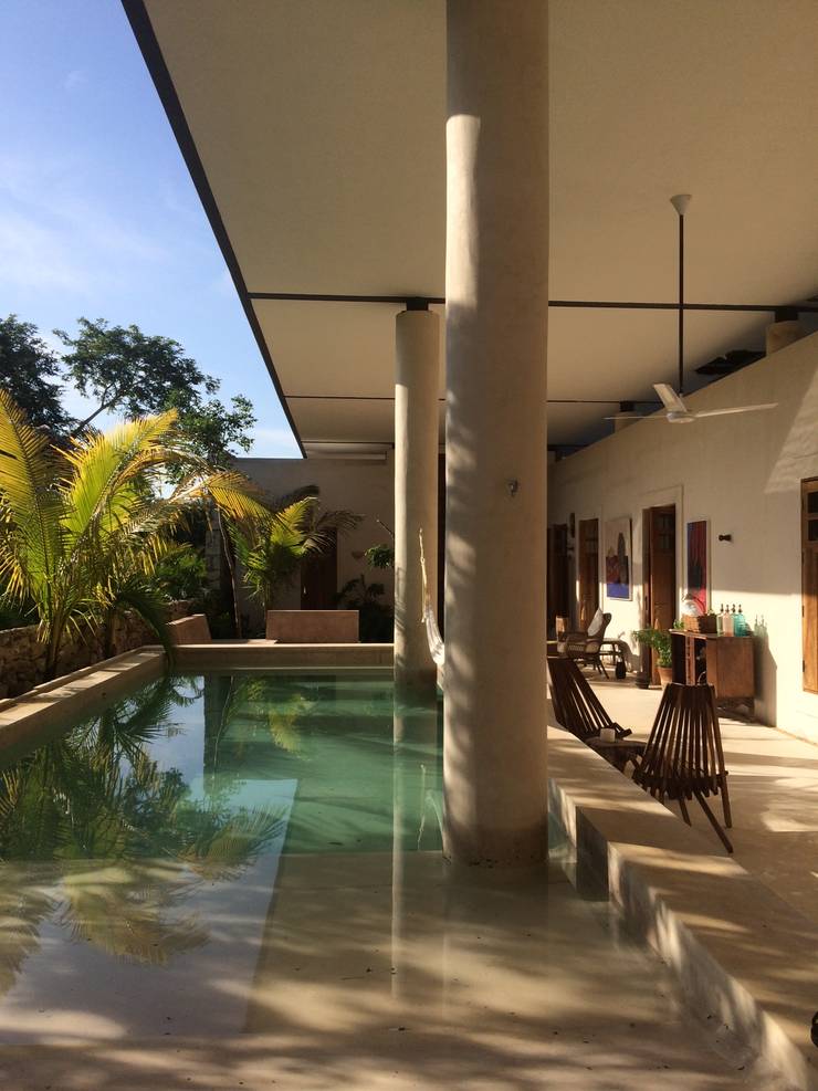 Alberca: Albercas de estilo  por Degetau Arquitectura y Diseño, Tropical   