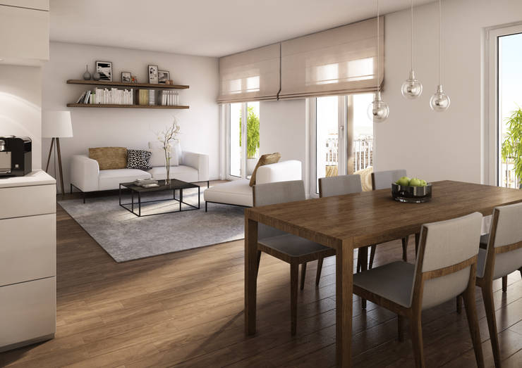 moderne wohnung weiss holz, hell, großzügig und modern: 18 wohnungen zum staunen, Design ideen