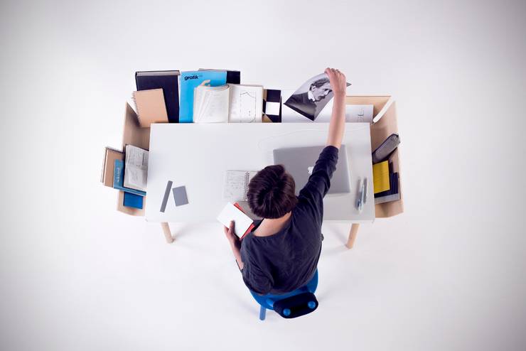 Praktische Schreibtische im ausgefallenem Design, Baltic Design Shop Baltic Design Shop 北欧デザインの 書斎 木 白色 机