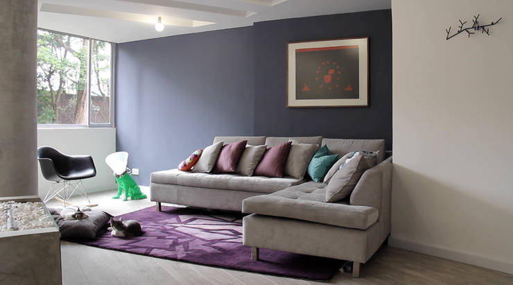  غرفة المعيشة تنفيذ santiago dussan architecture & Interior design