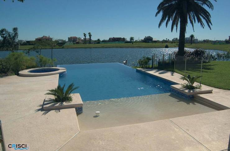 Piletas de hormigón: Piletas de estilo  por Piletas Crisci,Moderno   
