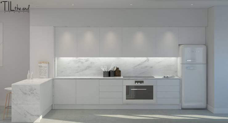  مطبخ تنفيذ Lagom studio , إسكندينافي رخام  