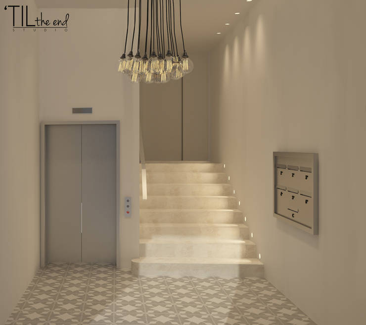  الممر والمدخل تنفيذ Lagom studio , حداثي بلاط  