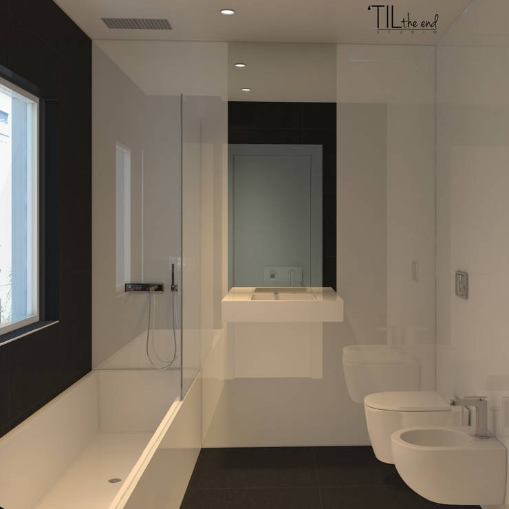  حمام تنفيذ Lagom studio , حداثي سيراميك  