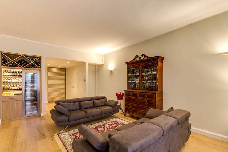 Salas / recibidores de estilo  por MOB ARCHITECTS