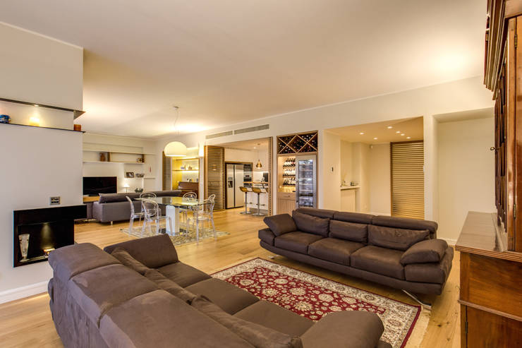 Salas / recibidores de estilo  por MOB ARCHITECTS