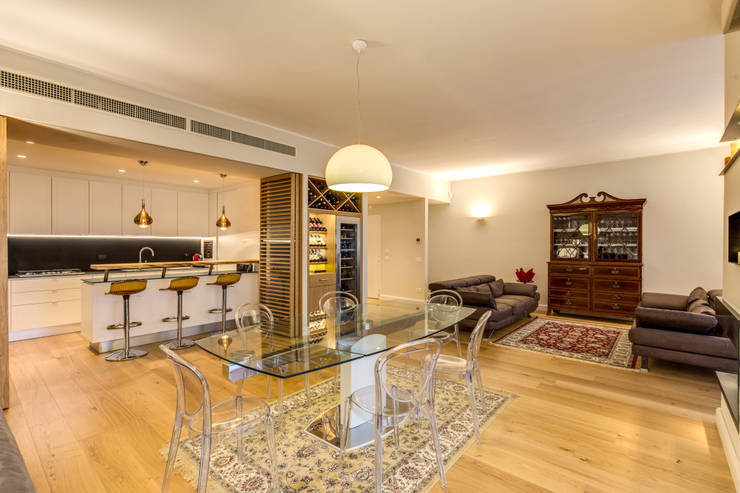 Salas / recibidores de estilo  por MOB ARCHITECTS