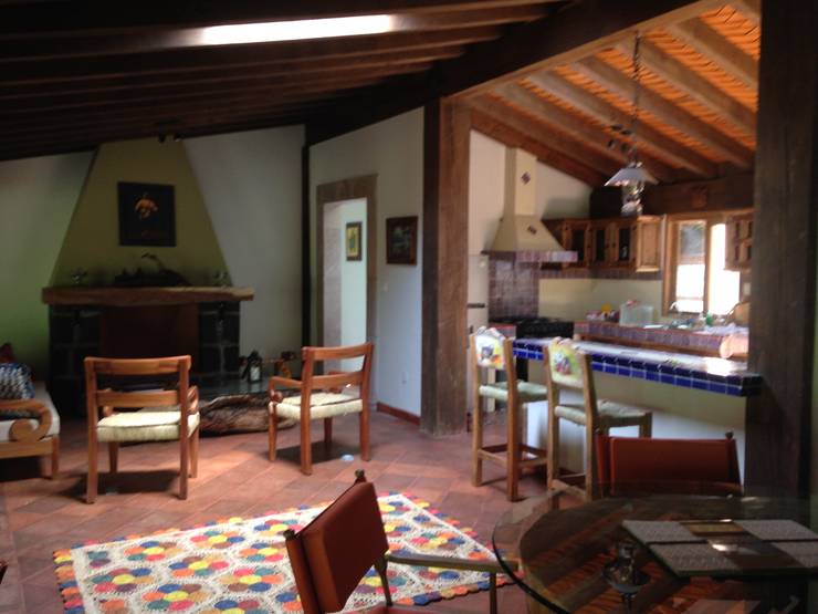 Projekty,  Salon zaprojektowane przez MVarquitectos 