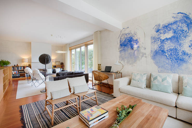 Salas / recibidores de estilo  por SHI Studio, Sheila Moura Azevedo Interior Design