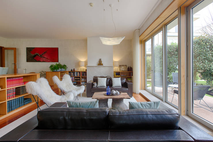 Salas / recibidores de estilo  por SHI Studio, Sheila Moura Azevedo Interior Design