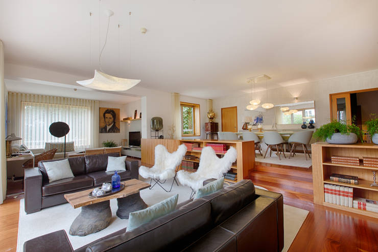 Salas / recibidores de estilo  por SHI Studio, Sheila Moura Azevedo Interior Design