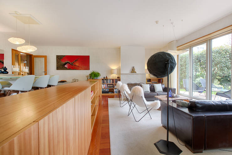 Salas / recibidores de estilo  por SHI Studio, Sheila Moura Azevedo Interior Design