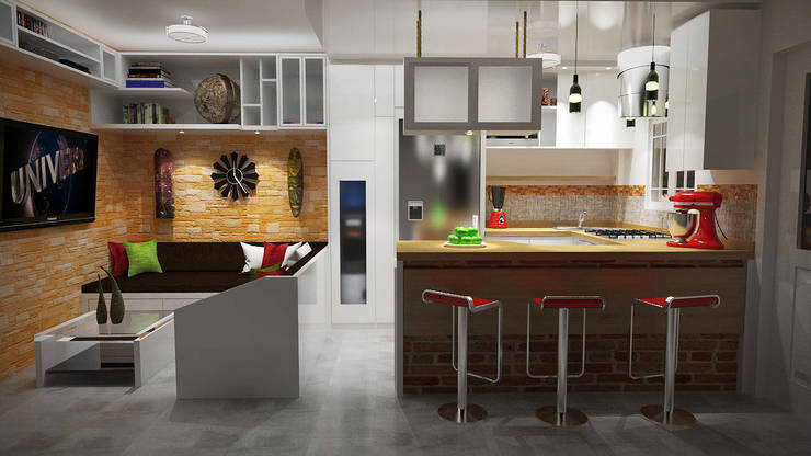 5 Maneras de unir la sala con la cocina