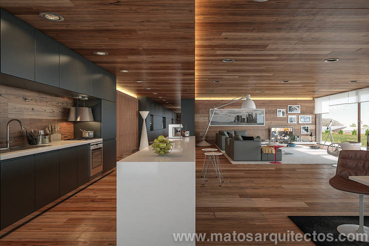  Huizen door Matos Architects, Modern Massief hout Bont 