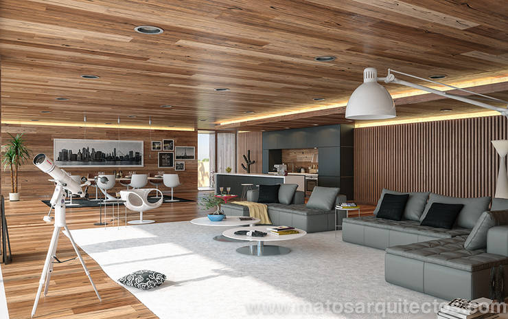  Eetkamer door Matos Architects, Modern Massief hout Bont 