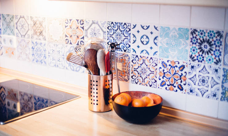 Portuguese Tile Stickers Backsplash Por Moonwallstickers Com Homify Portuguese Tile Stickers Backsplash