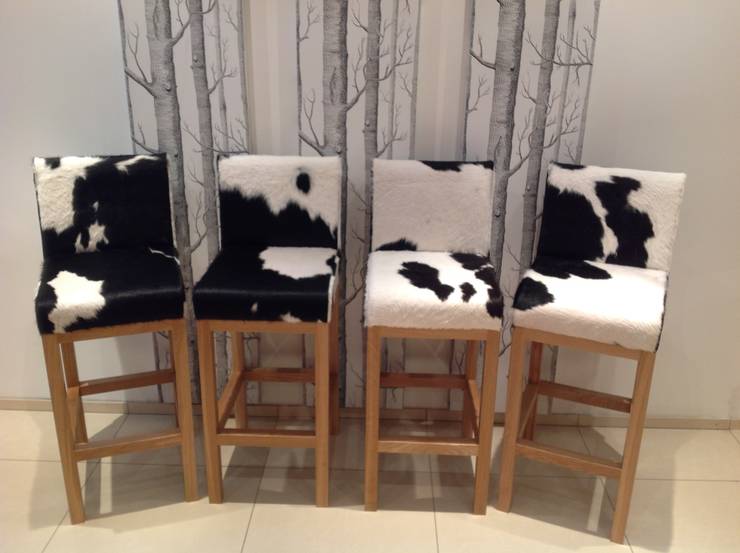 Cowhide Bar & Kitchen Stools by Hide and Stitch homify