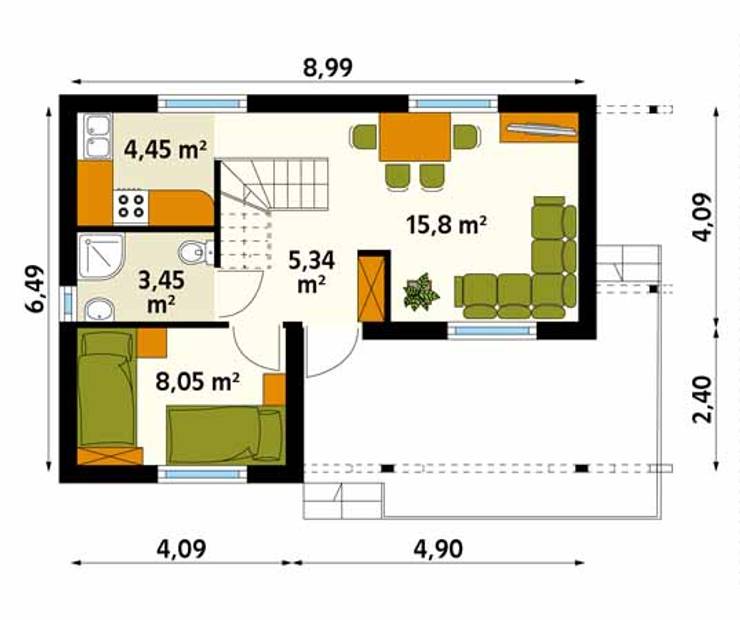 A 55 square meter Home With Four Bedrooms and We ve Included The Plan A 55 square meter Home With Four Bedrooms and We ve Included The Plan